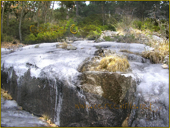 Tarjeta postal de Cercedilla el hielo 03