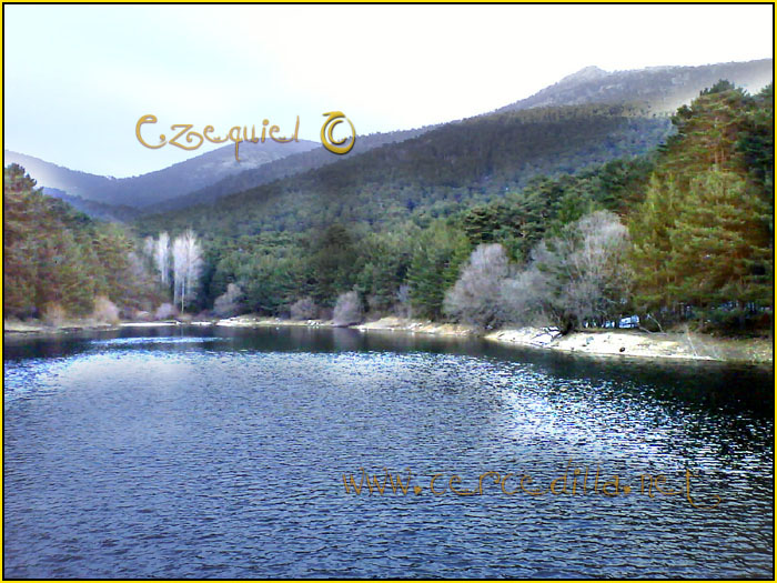 Tarjeta postal de Cercedilla pantano 04