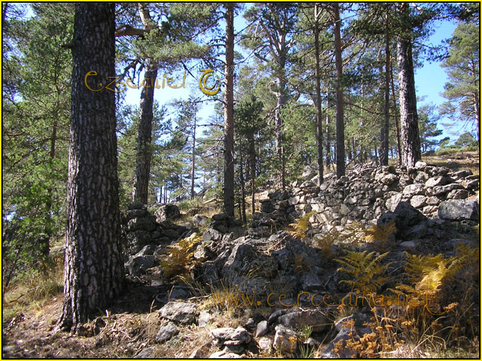 Tarjeta postal de Cercedilla los parapetos 03
