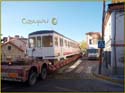 CERCEDILLA transporte de un  tranvia por las calles del pueblo 21